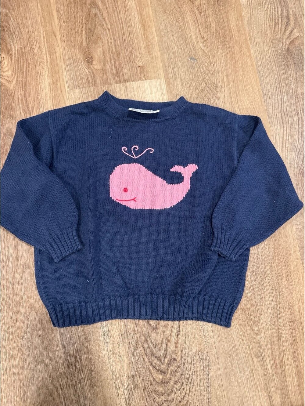 Little English pink whale sweater